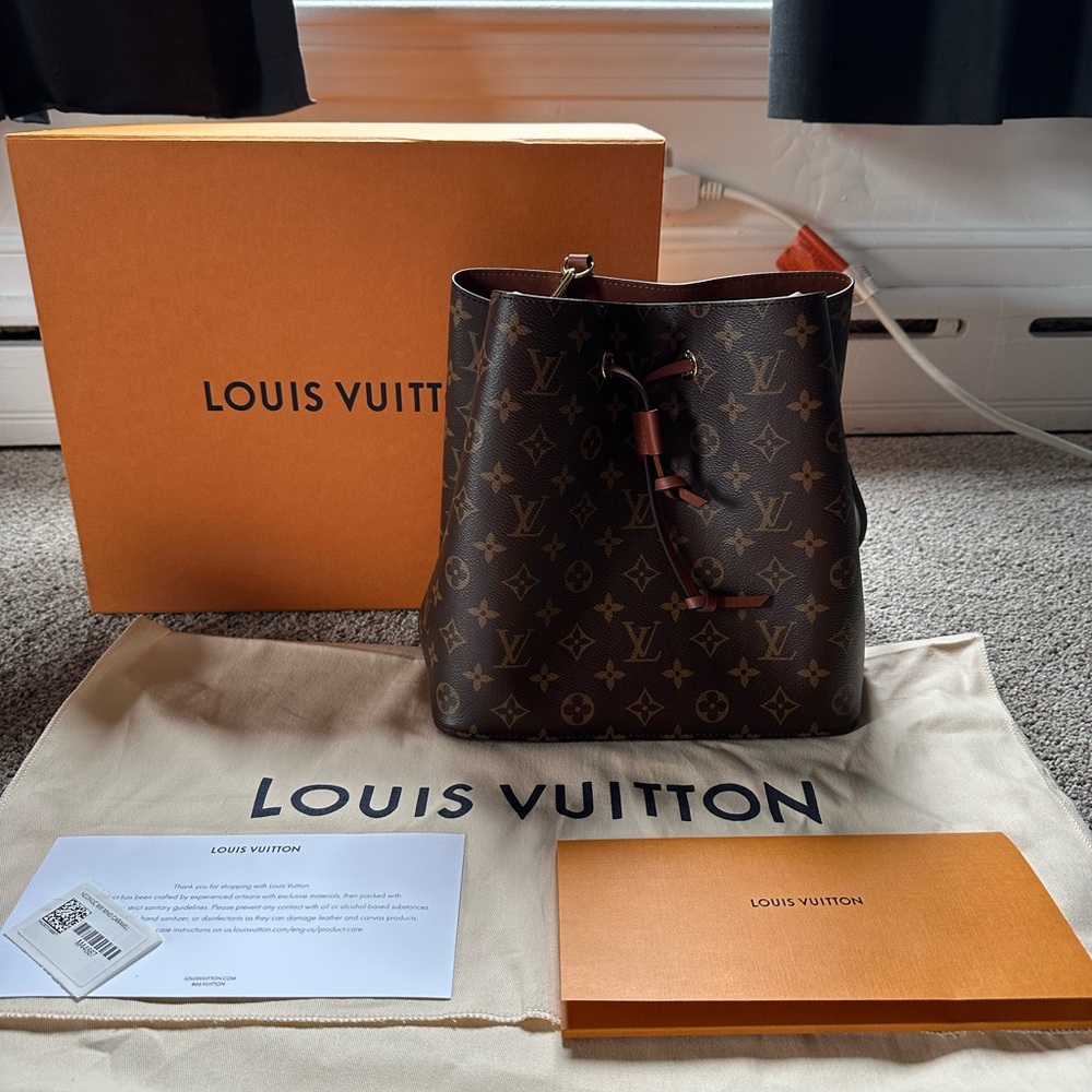 Louis Vuitton Dark Brown Monogram Bucket Bag